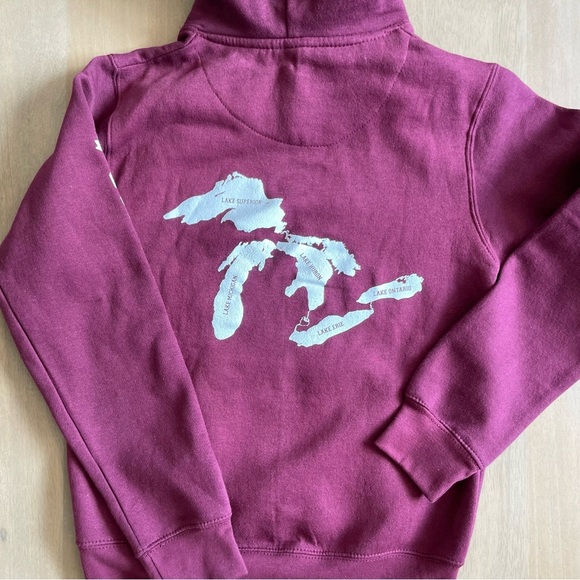 Ontario Great Lakes Unsalted Hoodie Maroon - Picture 4 of 7